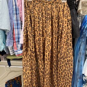Free People Chiffon Leopard midi maxi skirt